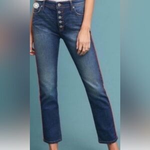 Pilcro and the Letterpress by Anthropologie Relaxed Straight Leg Jeans in Sz 29